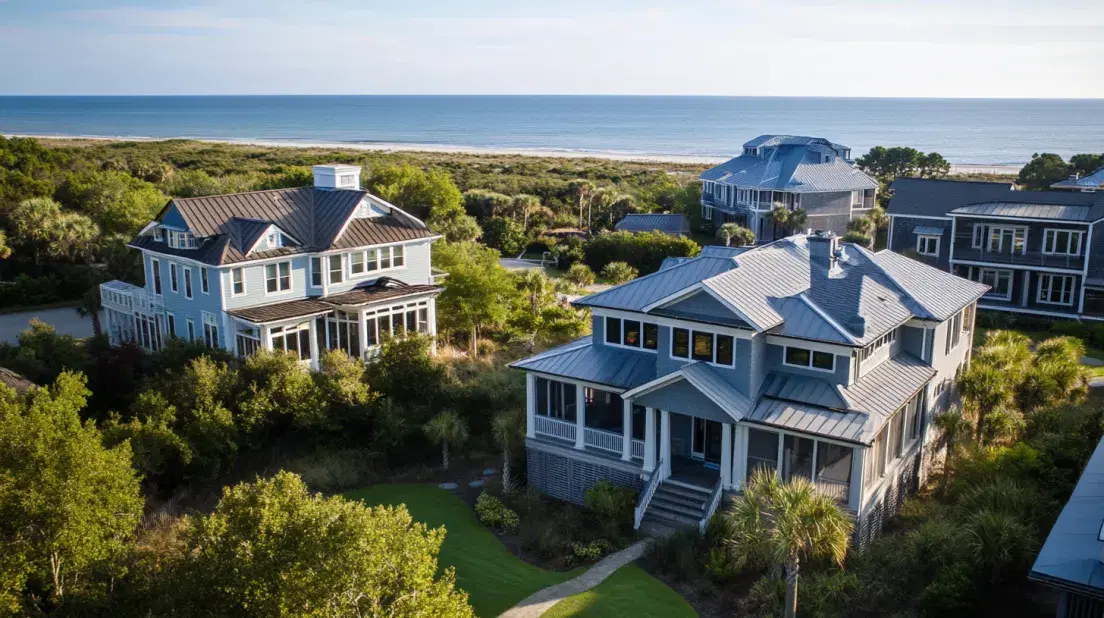 Homes near the ocean in South Carolina