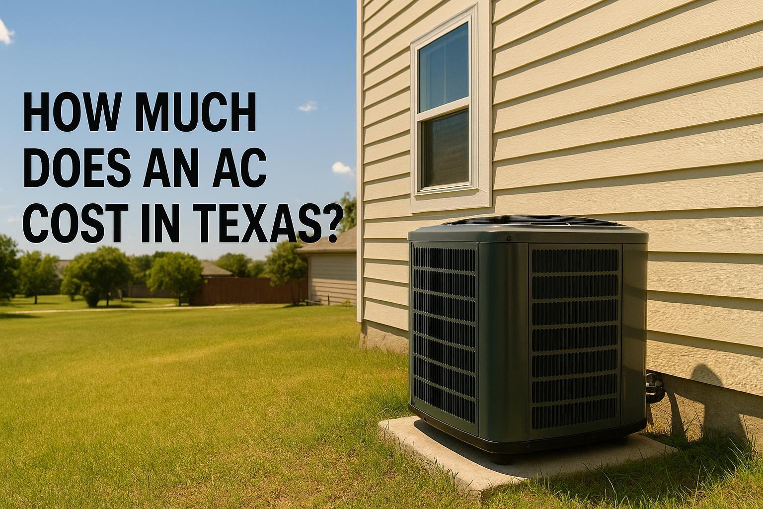 Air conditioning system outside a Texas home