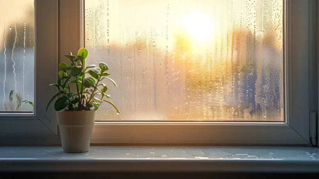 Condensation forming on window
